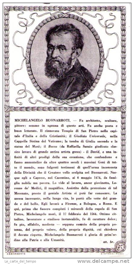 Raccolta Stampe Bricchi - MICHELANGELO BUONARROTI N°4 - Verzamelingen & Reeksen