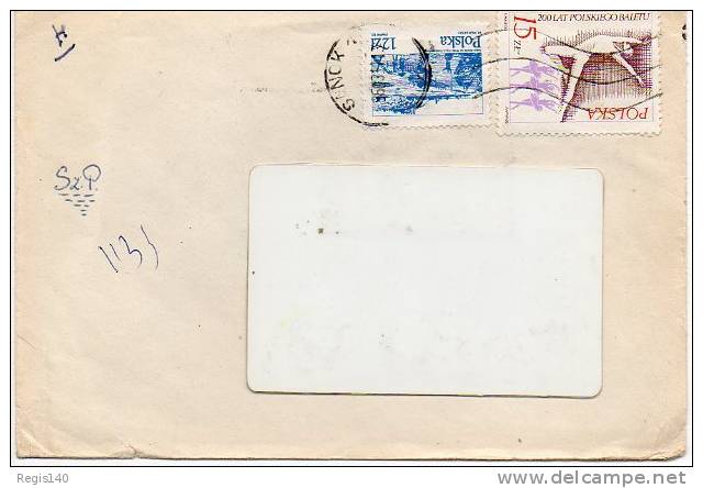 Enveloppe Avec Timbres Polonais Pour La France - Storia Postale