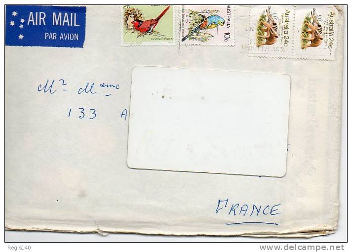 Enveloppe Avec Timbres Australie Pour La France -8 - Postmark Collection