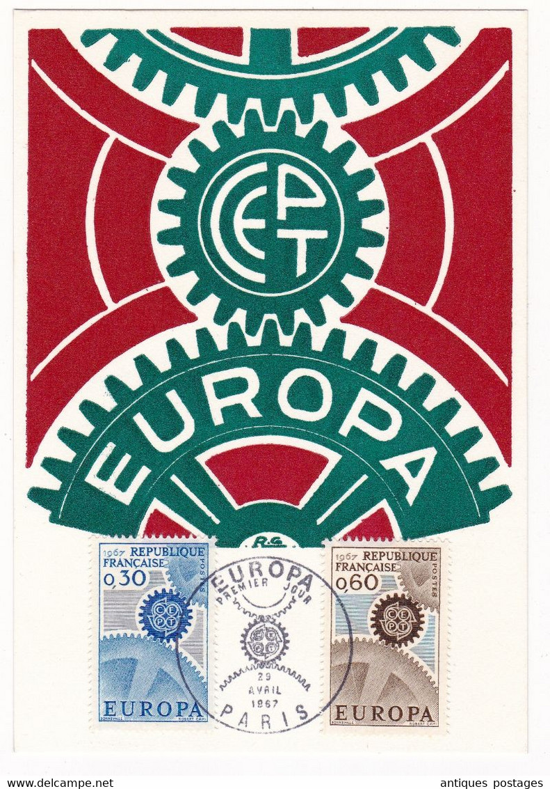 Carte Maximum 1967 Émission Europa Europe - 1967