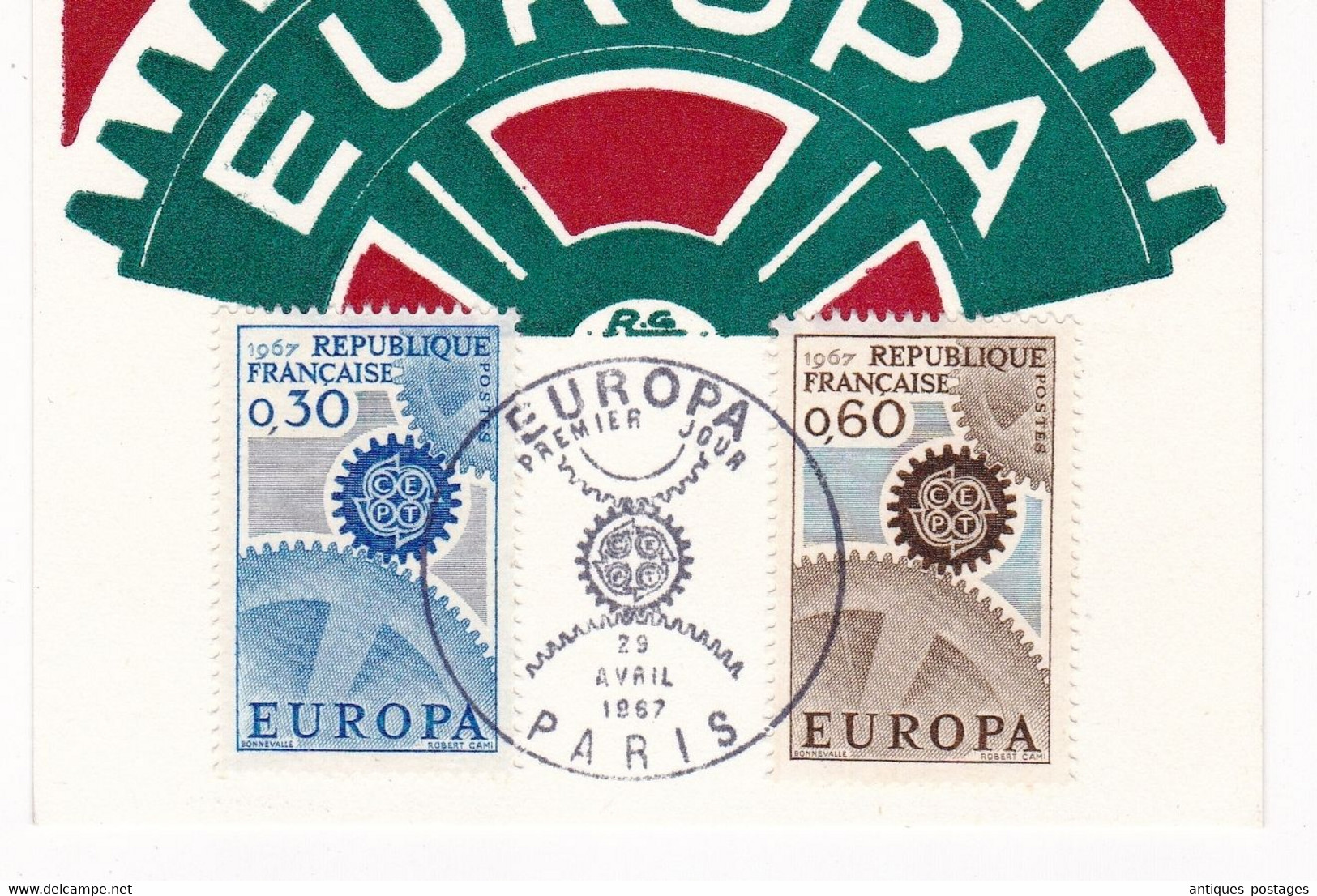 Carte Maximum 1967 Émission Europa Europe - 1967