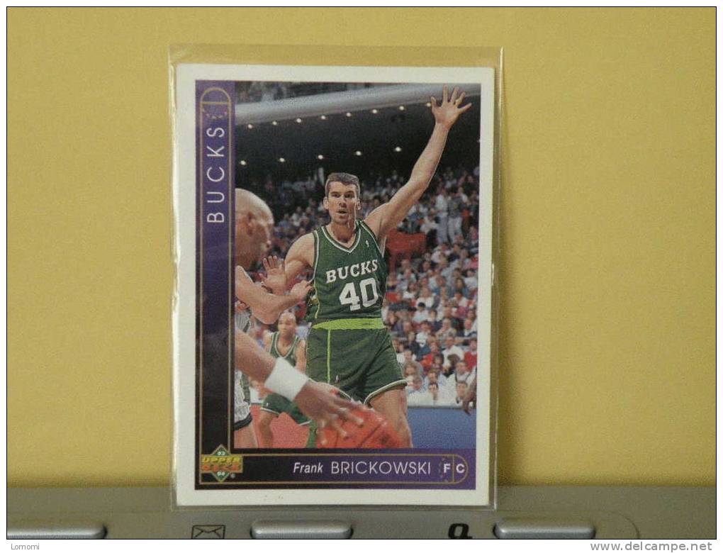 BUCKS - F C - 93 / 94  ( Carte ) Frank BRICKOWSKI - N.B.A . N°7 . 2 Scannes - Milwaukee Bucks