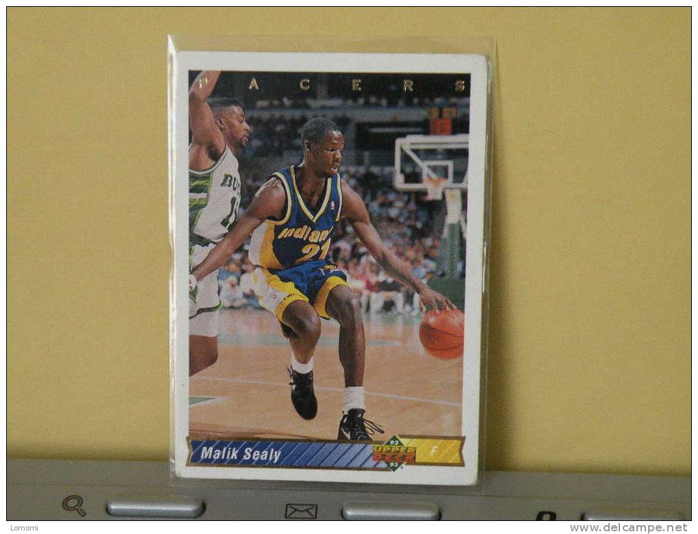 PACERS Indiana - F - 92 / 93 ( Carte )  Malik SEALY - N.B.A . N°177 . 2 Scannes - Indiana Pacers