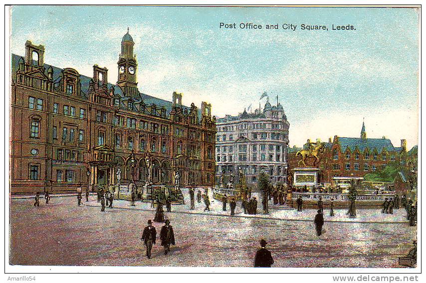 RAR LEEDS - Post Office And City Square Um 1920 - Leeds