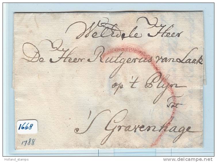 BRIEFOMSLAG Uit 1788 K.15 - 1a "AMSTERDAM" 33mm Naar 's-GRAVENHAGE  (1668) - ...-1852 Préphilatélie
