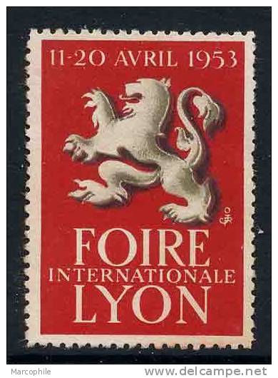 LYON - 69 - RHONE / 1953 VIGNETTE FOIRE DE LYON - Andere & Zonder Classificatie