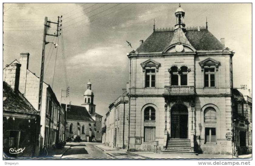 49 - CPSM Allonnes - La Mairie Et L'Eglise - Allonnes