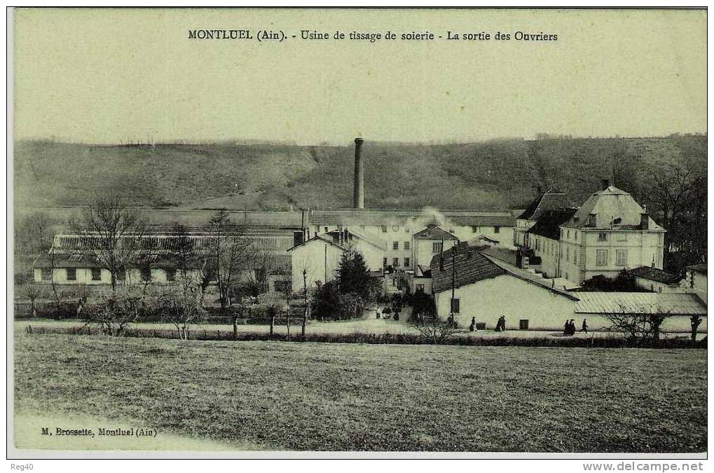 D01 - MONTLUEL  -  Usine De Tissage De Soierie  -  La Sortie Des Ouvriers - Montluel