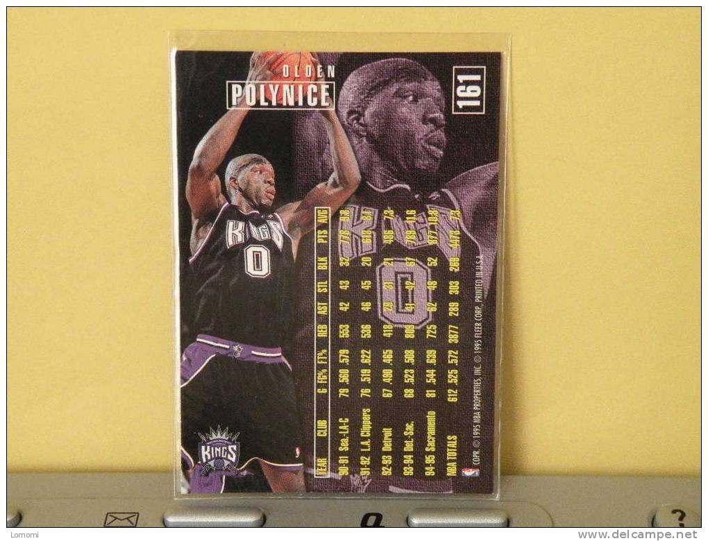 Sacramento Kings - 94 / 95 ( Carte ) Olden Polynice - N.B.A . N° 161 . 2 Scannes - Sacramento Kings
