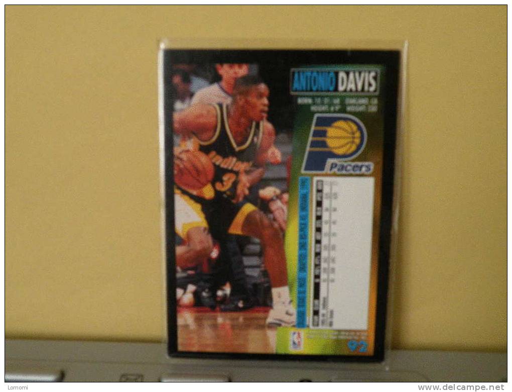 INDIANA PACERS - F / C - 94 / 95 ( Carte ) Antonio DAVIS - N.B.A . N° 92 . 2 Scannes - Indiana Pacers