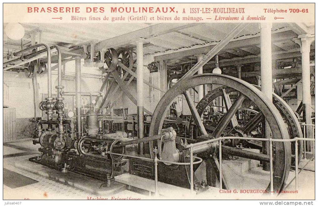 ISSY LES MOULINEAUX (92) Bière Intérieur De La Brasserie Machines Frigorifiques - Issy Les Moulineaux