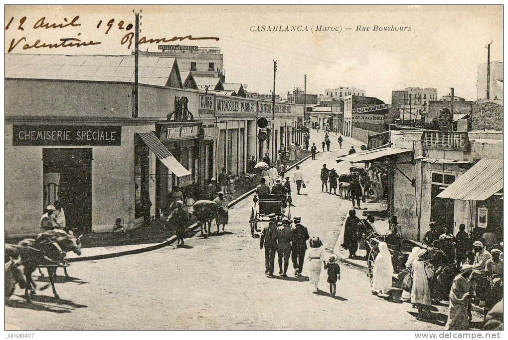CASABLANCA (maroc) Rue Bouskours Commerces Animation - Casablanca