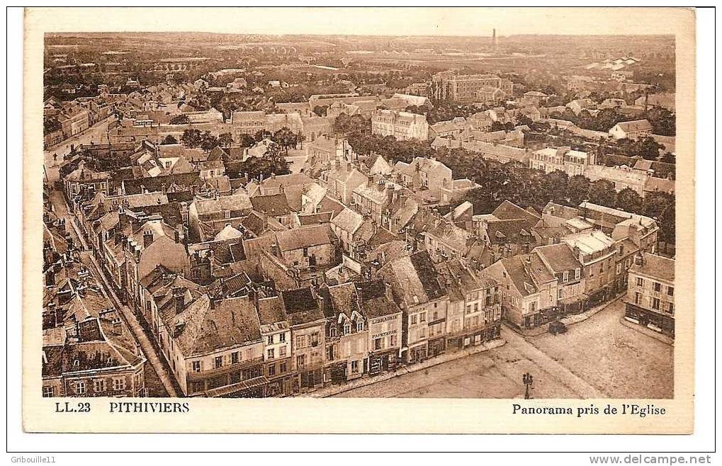 PITHIVIERS   -   ** PANORAMA Pris DE L´EGLISE **    -   Editeur : C.A.P.   N°L L.23 - Pithiviers