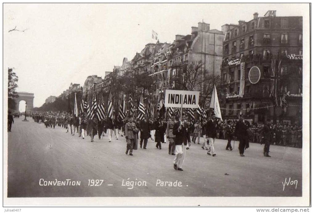 PARIS Délégation De L'Indiana à La Légion Parade 1927 - Autres & Non Classés