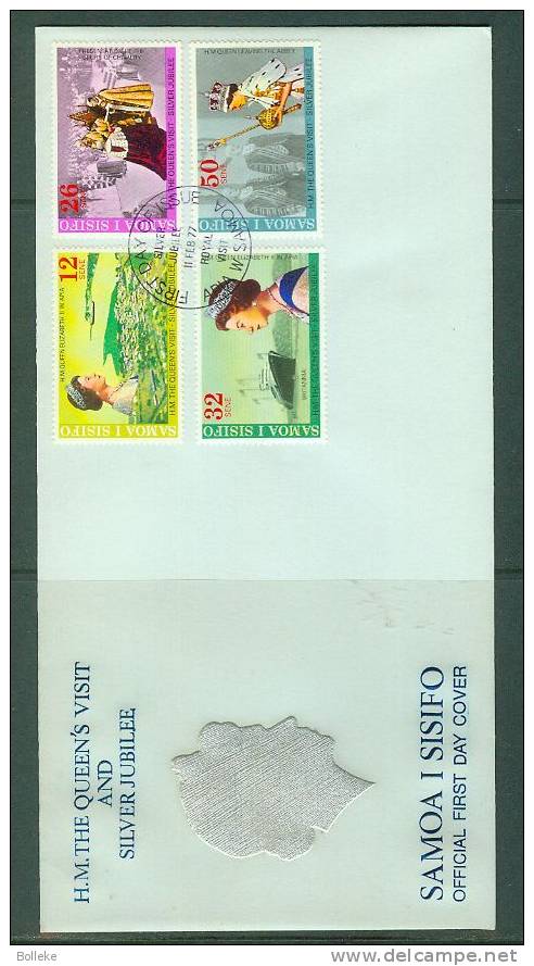 Samoa  -  Lettre FDC De 1977  -  Bateaux  -  Elisabeth II - Samoa