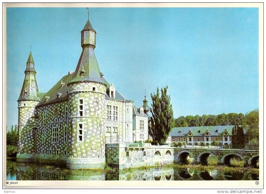 CHATEAU DE JEHAY : Superbe Document Format A4 Papier Fort - Collection ELF N° 18 - 1971 - - Amay