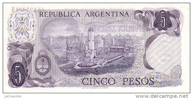 ARGENTINE  5 Pesos  Non Daté (1974-1976)   Pick 294    ***** BILLET  NEUF ***** - Argentina