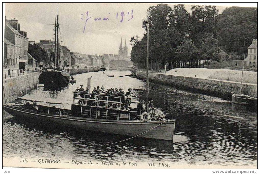 CPA - 29 - QUIMPER - Départ Du "Terfel", Le Port -364 - Quimper