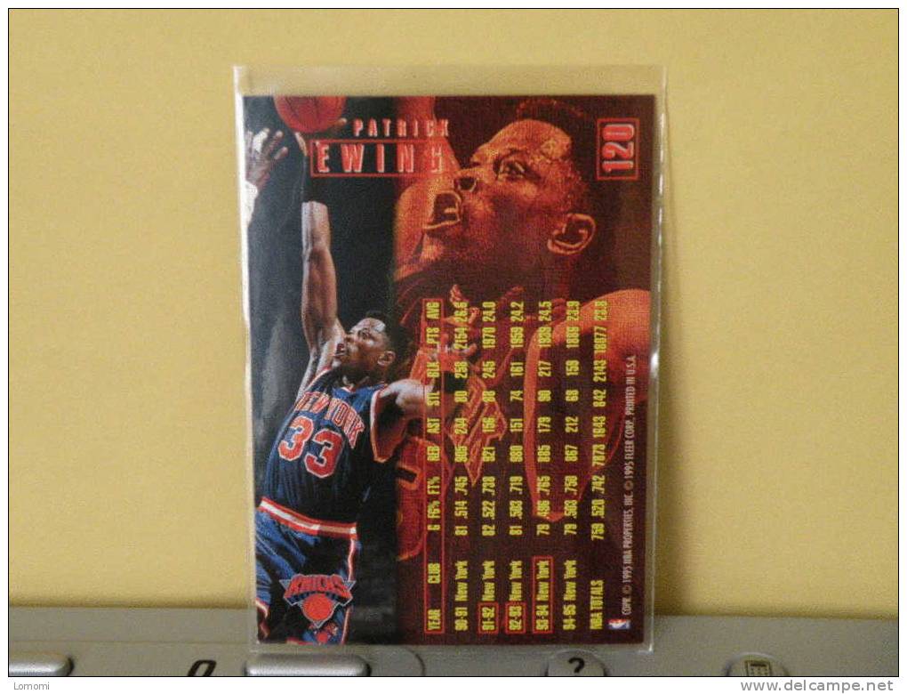 *New York Knicks - C - 95 / 96 ( Carte ) Patrick EWING - N.B.A . N° 120 . 2 Scannes - New York Knicks