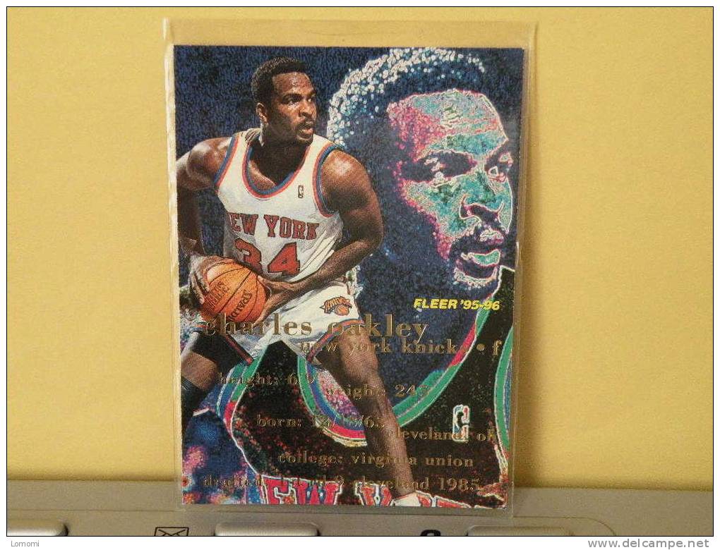 *New York Knicks - F - 95 / 96 ( Carte ) Charles OAKLEY - N.B.A . N° 123 . 2 Scannes - New York Knicks