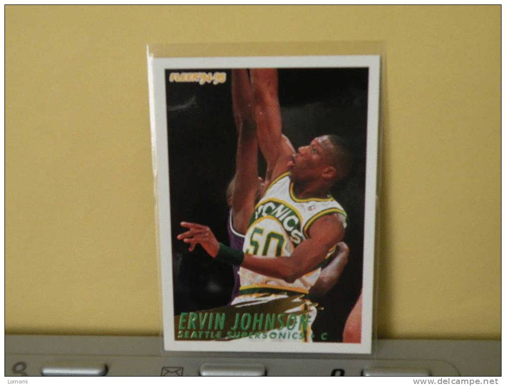 SEATTLE SUPERSONICS - C - 94 / 95 ( Carte ) ERVIN JOHSON - N.B.A . N° 216 . 2 Scannes - Seattle Supersonics