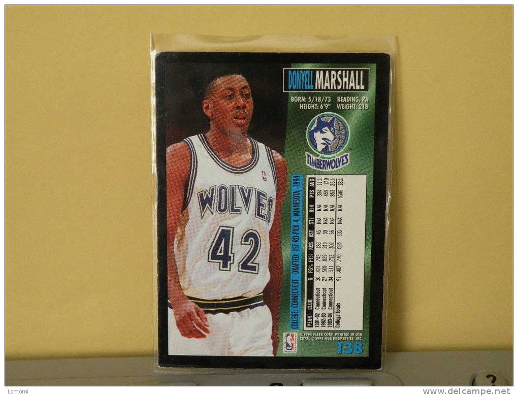 MINNESOTA TIMBERWOLVES - F - 94 / 95 ( Carte ) DONYELL MARSHALL - N.B.A .n° 138 . 2 Scannes - Minnesota Timberwolves