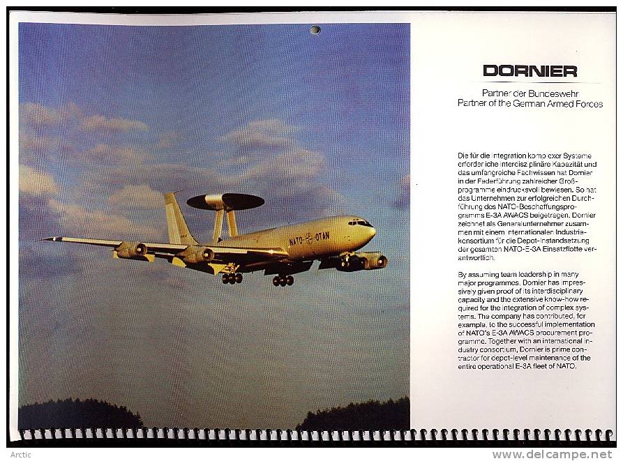 Calendriers 1987 DORNIER - Grand Format : 1981-90