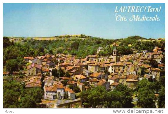 81 LAUTREC Cite Medievale Vue Aerienne - Lautrec
