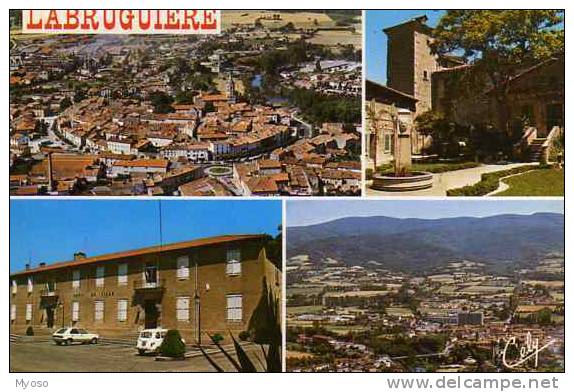 81 LABRUGUIERE Vue Generale Le Chateau L´Hotel De Ville Vue Generale La Montagne Noire - Labruguière