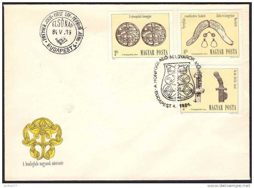 Hungary Magyar 1984  Hungarian Art History   (unaddressed FDC) - Musées