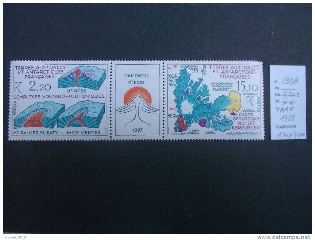 T.A.A.F  *  *  De  1988   "  Géologie En Antartique  "       1 Triptyque 3 Val - Unused Stamps