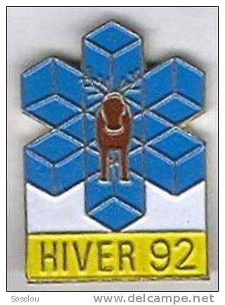 Hiver 92, Le Flocon De Neige Et Le Cerf ( ?) - Sport Invernali