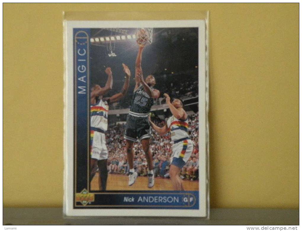 Orlando Magic - G  / F - 92 / 93 ( Carte ) Nick Anderson - N.B.A .n° 136 . 2 Scannes - Orlando Magic