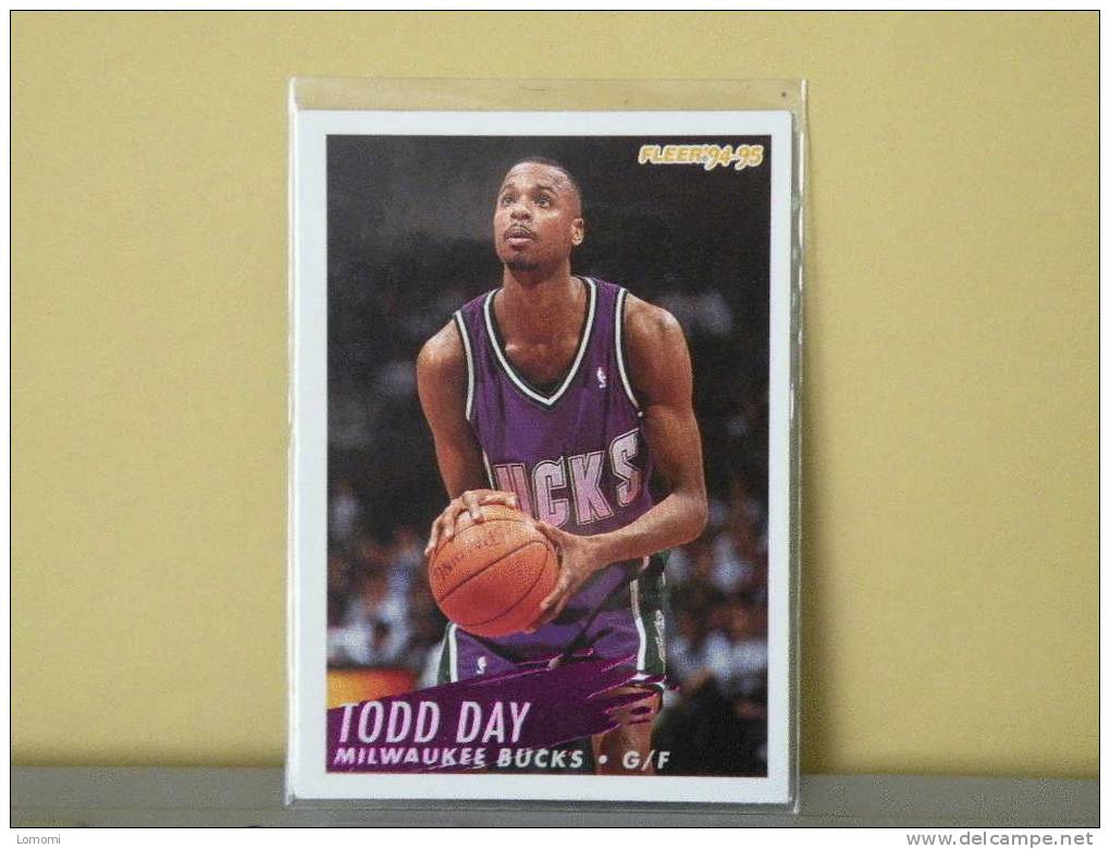 Milwaukée Bucks - G / F - 94 / 95 ( Carte ) TODD DAY - N.B.A .n° 129 . 2 Scannes - Milwaukee Bucks