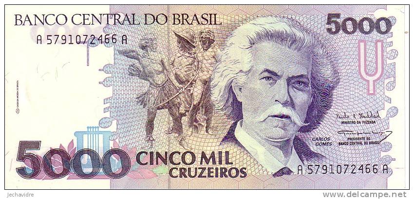 BRESIL   5 000 Cruzeiros  Non Daté (1993)  Pick 232c  Signature 30    ***** BILLET  NEUF ***** - Brasil