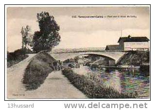 Carte Postale Ancienne Souppes Sur Loing - Pont Sur Le Canal - Batellerie, Péniche, Halage, Chevaux - Souppes Sur Loing