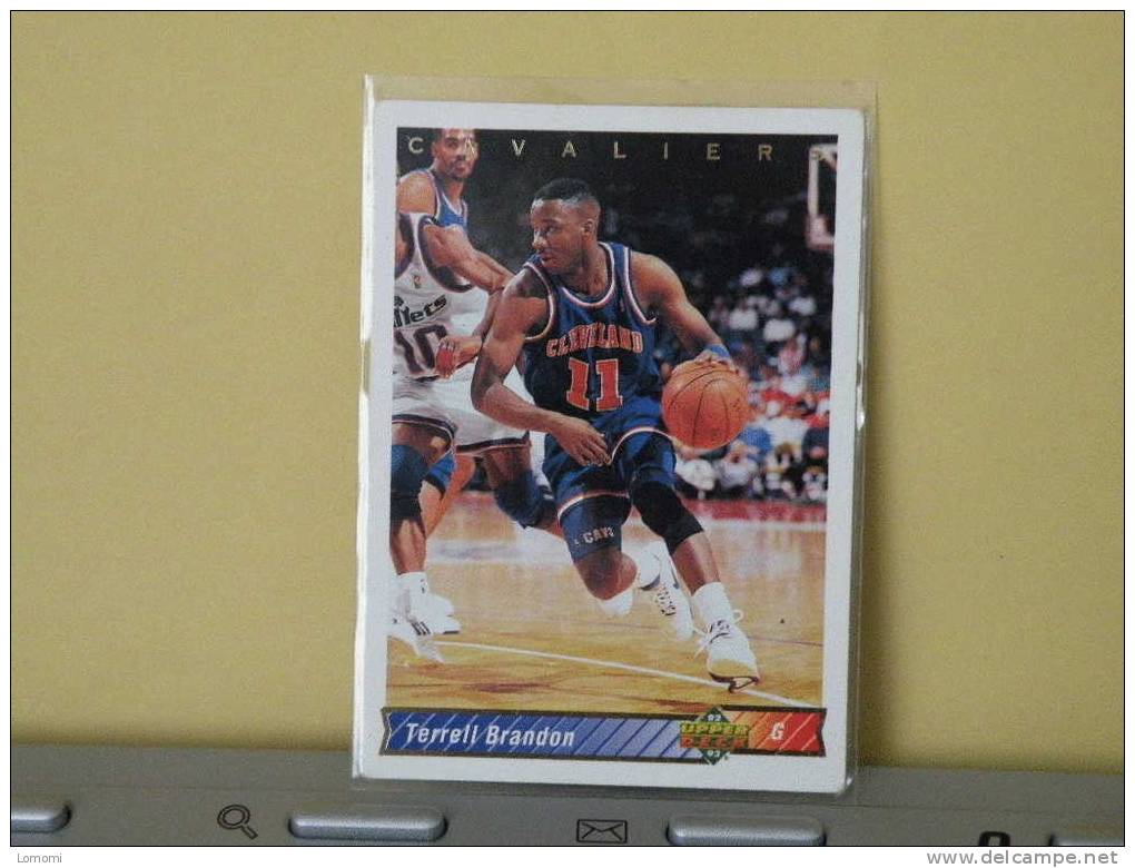 Cavaliers - G - 92 / 93 ( Carte ) TERRELL BRANDON - N.B.A .n° 124 . 2 Scannes - Cleveland Cavaliers