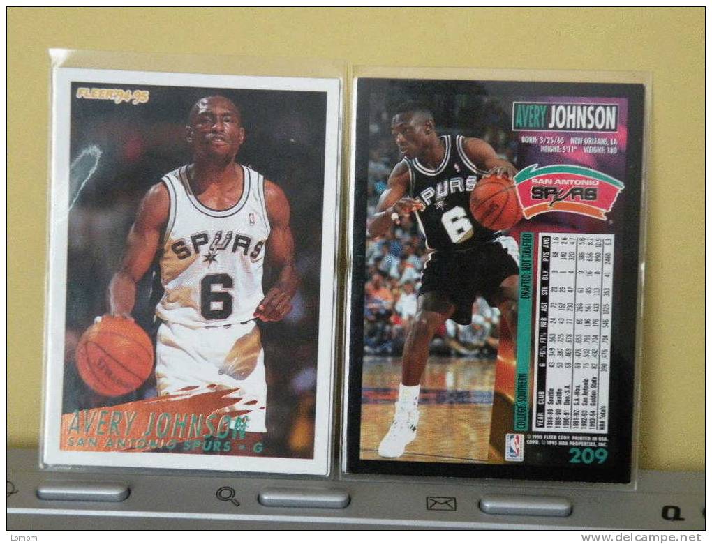 San Antonio Spurs - G - 94/95 ( Carte ) AVERY JOHNSON - N.B.A .n° 209 . 2 Scannes - San Antonio Spurs