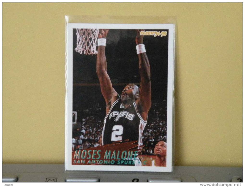 San Antonio Spurs - F - 94/95 ( Carte ) Moses Malone - N.B.A .n° 210 . 2 Scannes - San Antonio Spurs