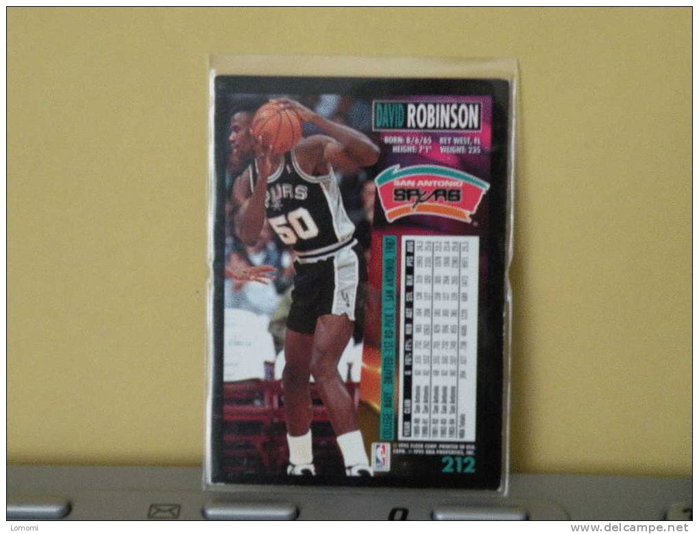 San Antonio Spurs - C - 94/95 ( Carte ) David Robinson - N.B.A .n° 212 . 2 Scannes - San Antonio Spurs