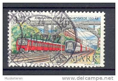 Denmark 1997 Mi. 1155  3.75 Kr  150 Jahre Eisenbahnverbindung Kopenhagen-Roskilde Zug Unter Der Carlsbergbrücke - Gebraucht