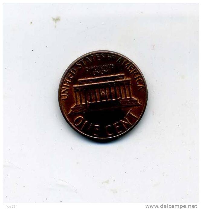 - MONNAIE ETATS UNIS EMISSIONS FEDERALES . ONE CENT 1984 - 1959-…: Lincoln, Memorial Reverse