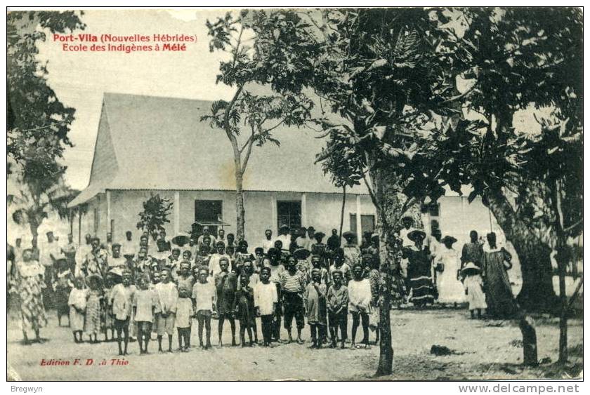 CPA Nouvelles-Hébrides - Port-Vila - Ecole Des Indigènes à Mélé - Vanuatu