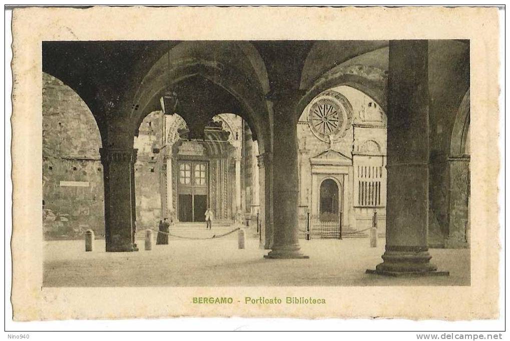 BERGAMO - Porticato Biblioteca - F/p - V: 1912 - Bergamo