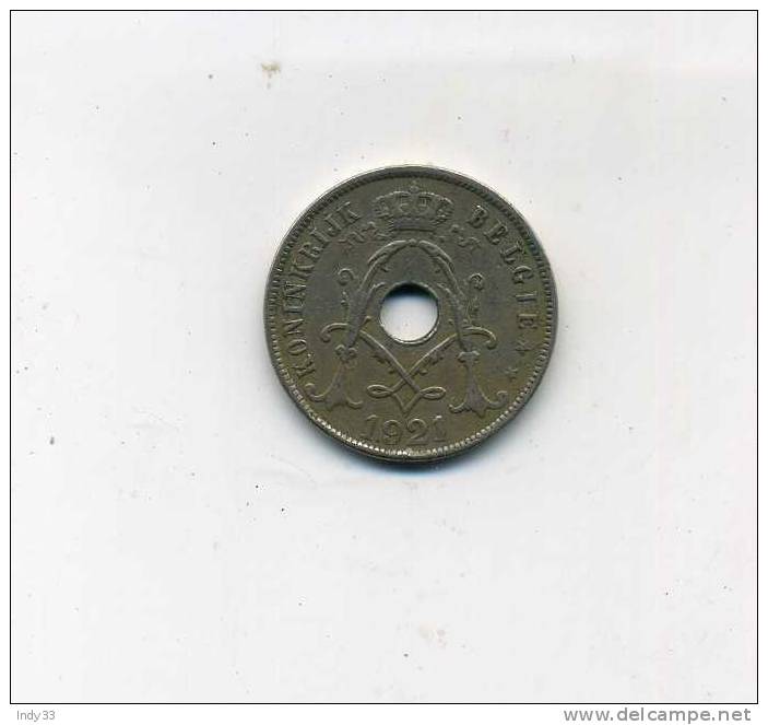 - MONNAIE BELGIQUE . 1909/34 . 25 CENTIMES 1921 - 25 Cents