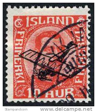 Iceland C1 Used 10a Airmail From 1928 - Luftpost