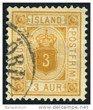 Iceland O10 XF Used 3a Official From 1898 - Officials