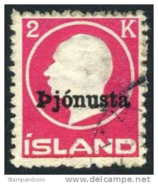 Iceland O50 Used 2k Official From 1922 - Officials