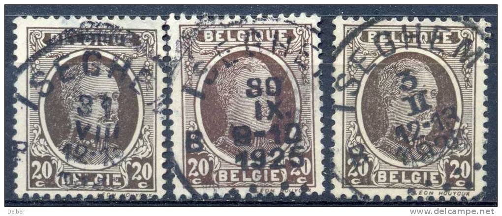 Fy900: N°196: B ISEGHEM B... 3 Verschillende Tinten - 1922-1927 Houyoux