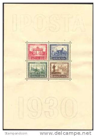 Germany B33 Mint Hinged Souvenir Sheet From 1930 - Blocs